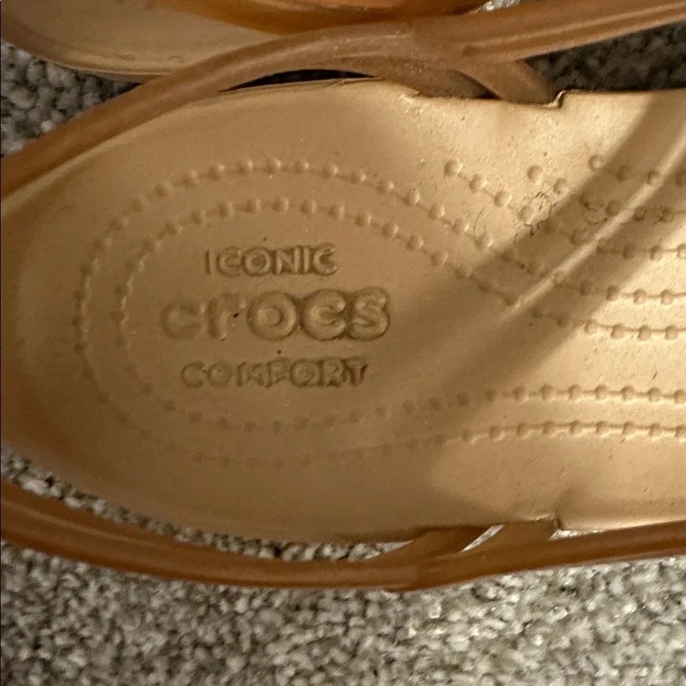 CROCS Brown Sandal Flats - Picture 2 of 10